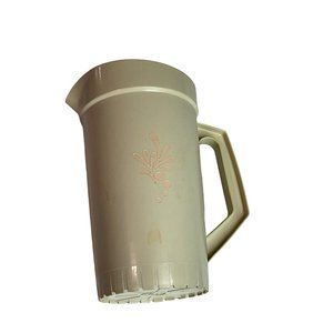 Vintage Tupperware Ivory Plastic Pitcher‎ with Push Button Lid
